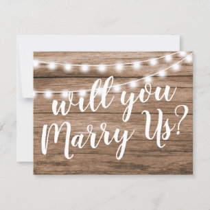 Will You Be Our Officiant Rustic Marry Us Invitation