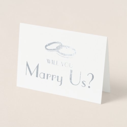 Will You Be Our Officiant  Wedding Marry Us Foil Card