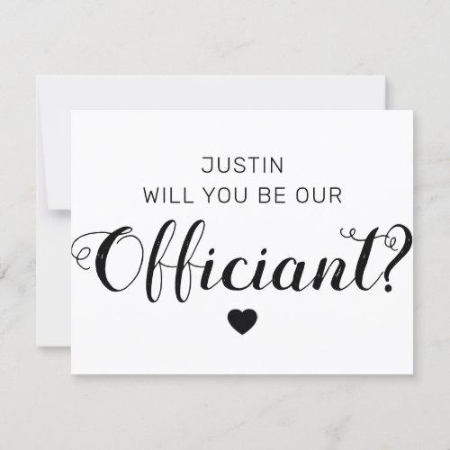 Will You Be Our Officiant  Wedding Marry Us Invitation