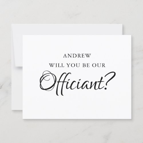 Will You Be Our Officiant  Wedding Marry Us Invitation