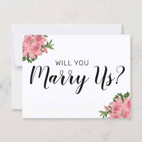 Will You Be Our Officiant  Wedding Marry Us Invitation