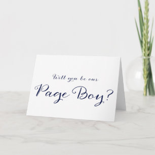 Will You Be Our Page Boy Wedding Card