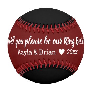 Will You Be Our Ring Bearer Baseball by tshirtmeshirt at Zazzle