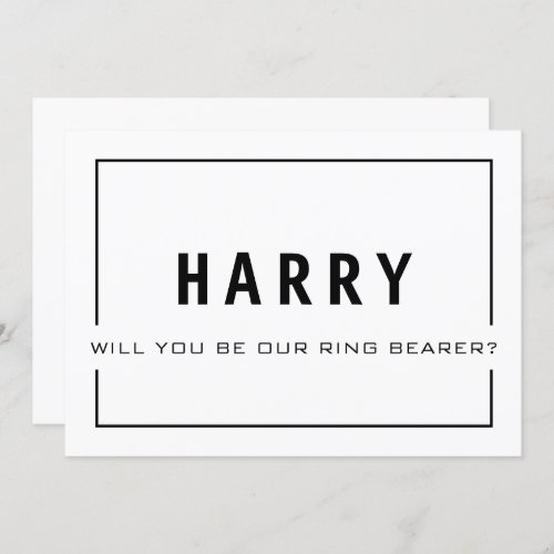 Will You Be Our Ring Bearer Groomsman Card