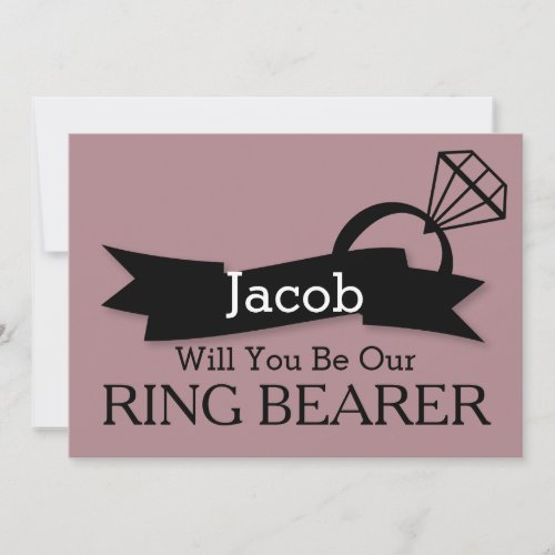 Will You Be Our Ring Bearer Invitation