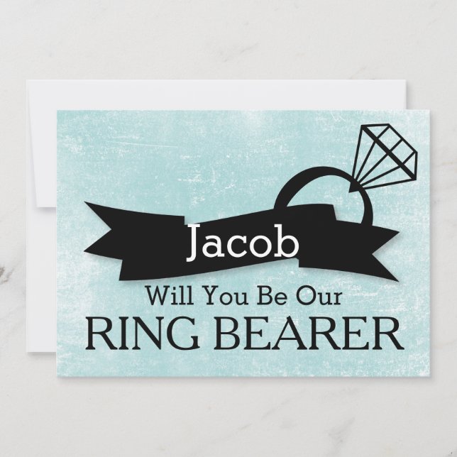 Will You Be Our Ring Bearer Invitation (Front)
