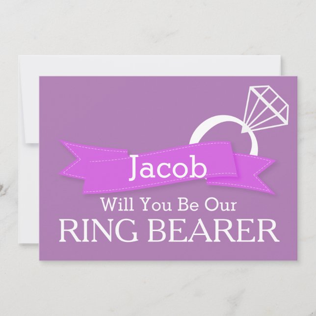 Will You Be Our Ring Bearer Invitation (Front)