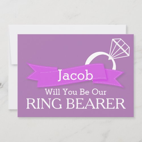 Will You Be Our Ring Bearer Invitation