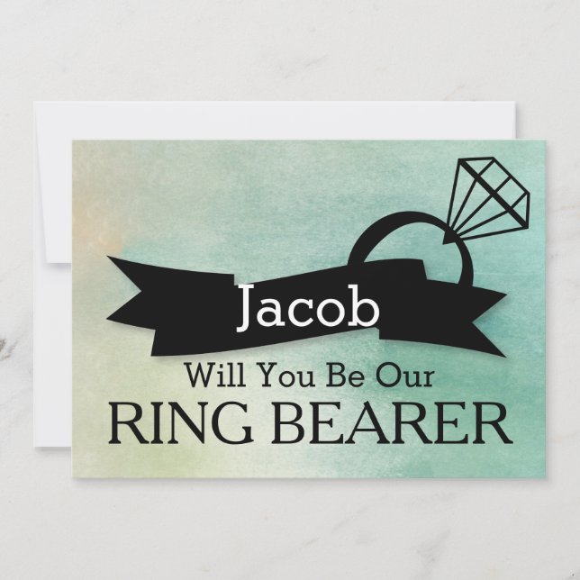 Will You Be Our Ring Bearer Invitation (Front)