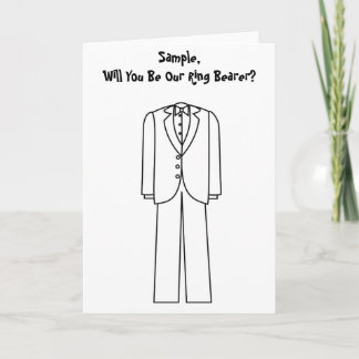 Will You Be Our Ring Bearer Invitation