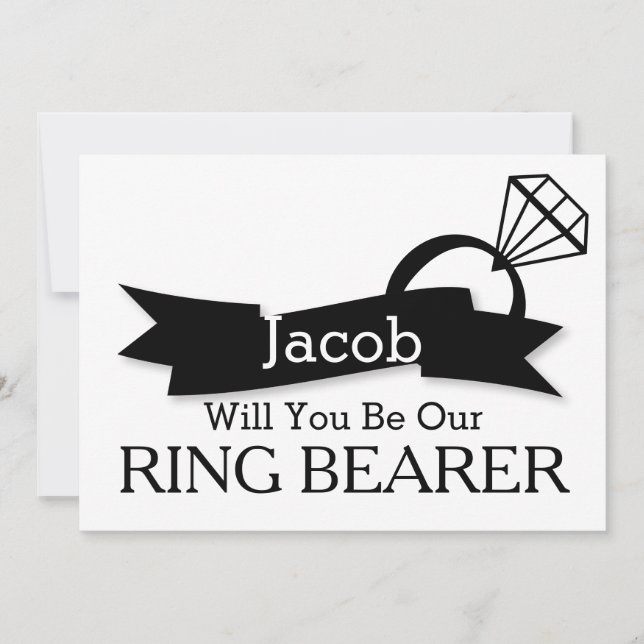 Will You Be Our Ring Bearer Invitation (Front)