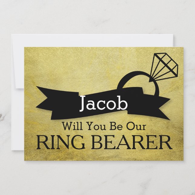Will You Be Our Ring Bearer Invitation (Front)