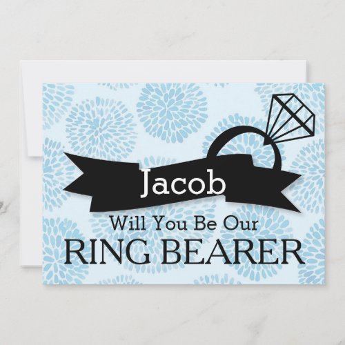 Will You Be Our Ring Bearer Invitation
