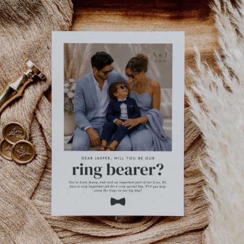 Will You Be Our Ring Bearer Photo Proposal Invitation