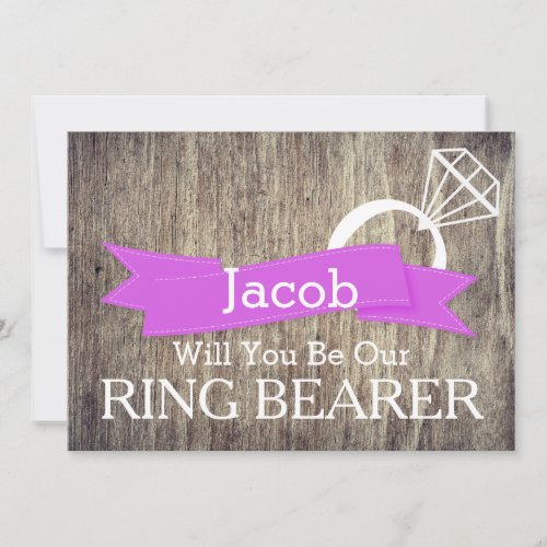 Will You Be Our Ring Bearer Wooden Invitation