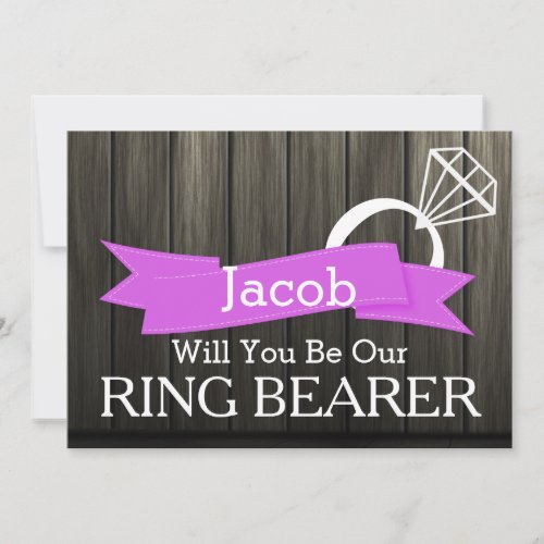 Will You Be Our Ring Bearer Wooden Invitation