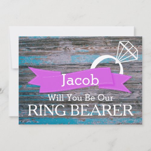 Will You Be Our Ring Bearer Wooden Invitation