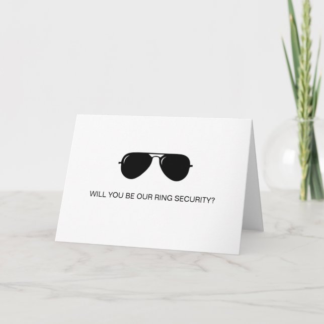 Will you be our ring security card - Ring Bearer (Front)