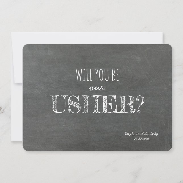 Will you be our Usher Proposal Card (Front)