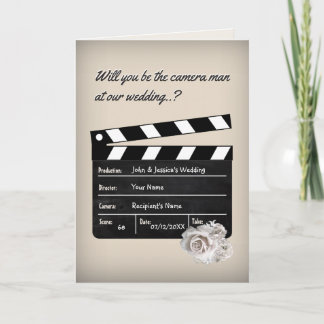 Will you be our Wedding Camera Man? Invitation