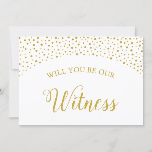 Will You Be Our Witness Proposal Card