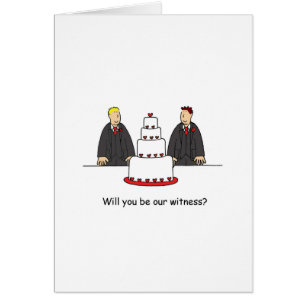 Will You Be Our Witness? Two Grooms. Cards