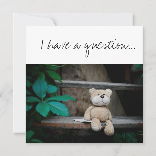 Will You be the GodParent Proposal Teddy Bear Card