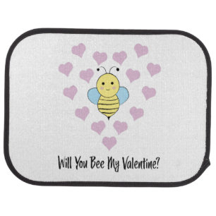 Will You Bee My Valentine Car Floor Mat