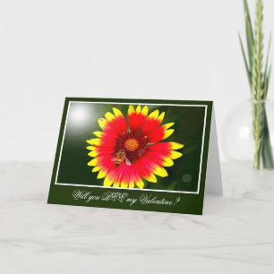 WILL YOU BEE MY VALENTINE HOLIDAY CARD