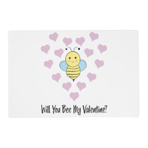 Will You Bee My Valentine Placemat