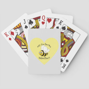 Will You Bee My Valentine? Poker Cards