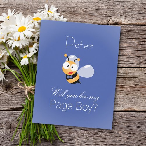 Will You Bee My Wedding Page Boy Something Blue Invitation