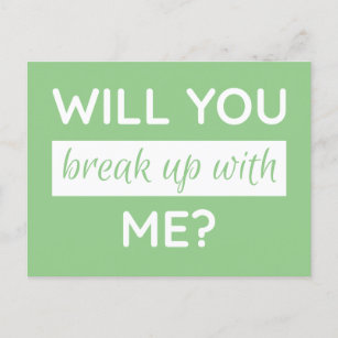 will you break up with me? dumper holiday postcard