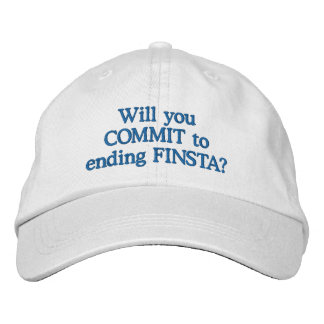 Will you commit to ending finsta? embroidered baseball cap