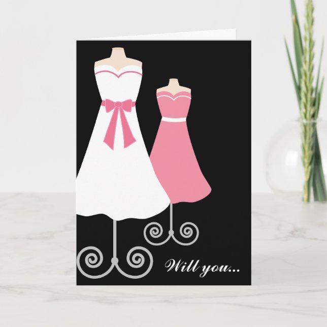 Will you? Custom Bridesmaid Card (Front)