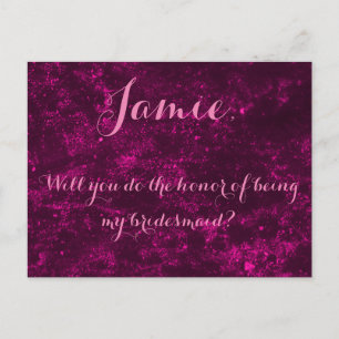 Will you do the honor bridesmaid invitation postcard