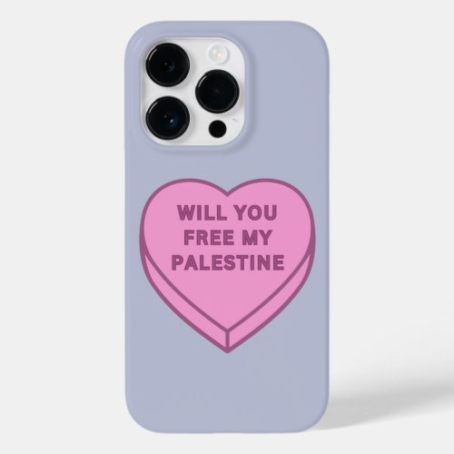 Will you free my Palestine Cute Candy Heart sweet Case_Mate iPhone 14 Pro Case