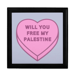 Will you free my Palestine? Cute Candy Heart sweet Gift Box