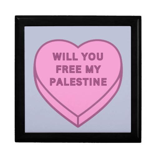 Will you free my Palestine Cute Candy Heart sweet Gift Box