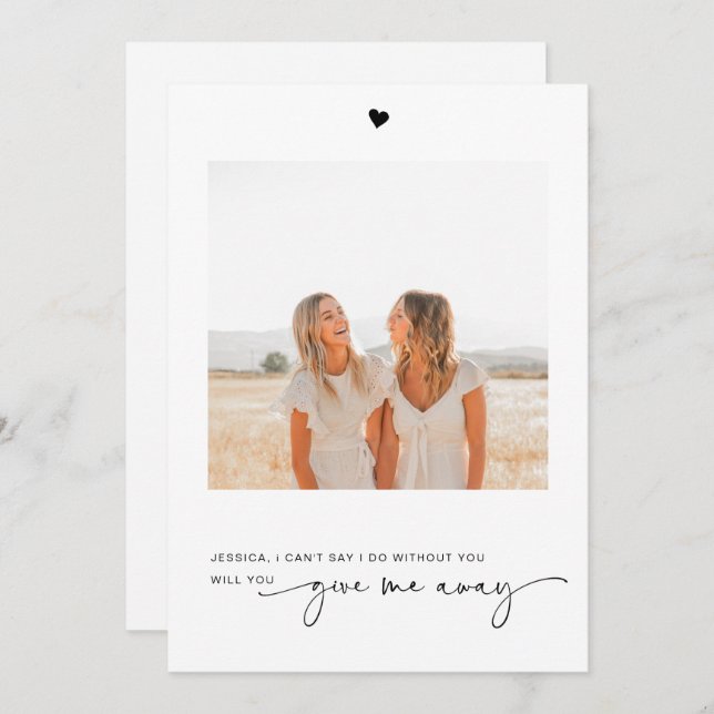 Will You Give Me Away Photo Proposal Card