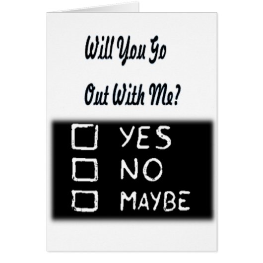 Will you go out with me? cards (Front)