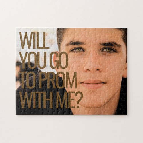 Will You Go To Prom With Me Custom Photo Message Jigsaw Puzzle
