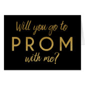 Will You Go to Prom With Me? Gold Foil Card (Front Horizontal)