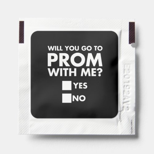Will You Go To Prom With Me Promposal Print Hand Sanitizer Packet