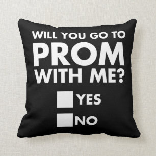 Will You Go To Prom With Me Promposal Print Throw Pillow