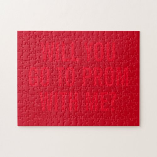 Will You Go To Prom With Me Secret Message Jigsaw Puzzle