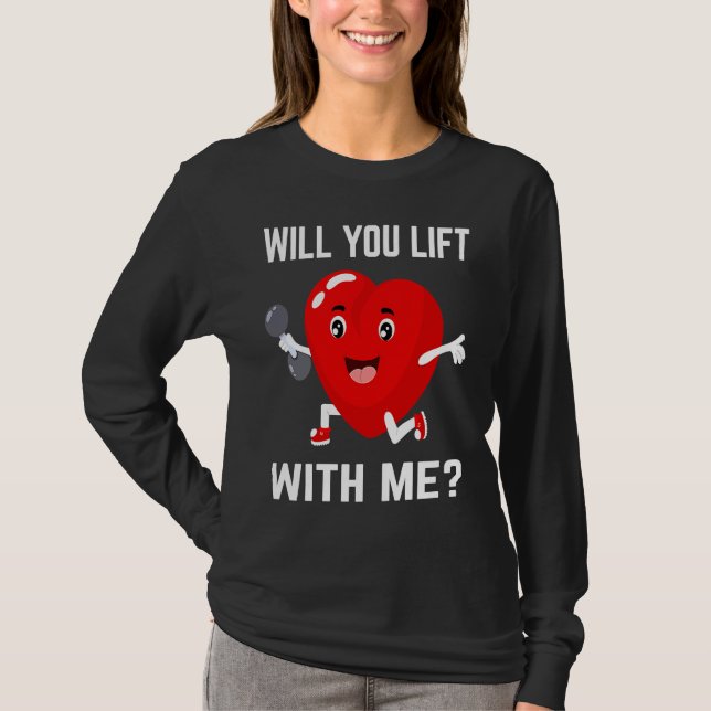 Will You Lift Gym Couple Bodybuilding Workout Powe T-Shirt (Front)