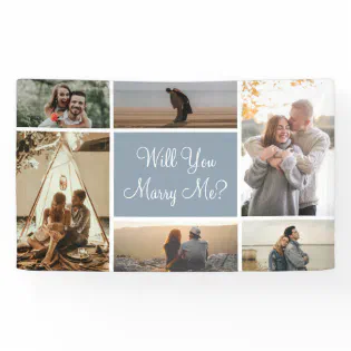 Will You Marry Me | 6 Photo Proposal Collage Banner