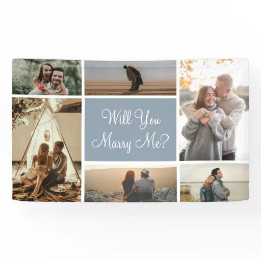 Will You Marry Me | 6 Photo Proposal Collage Banner