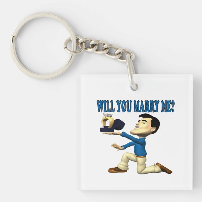 Will You Marry Me 9 Keychain (Front)